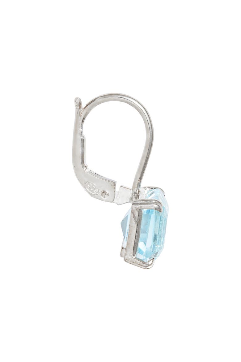Harper Asscher Cut Drop Earrings, Alternate, color, BLUE