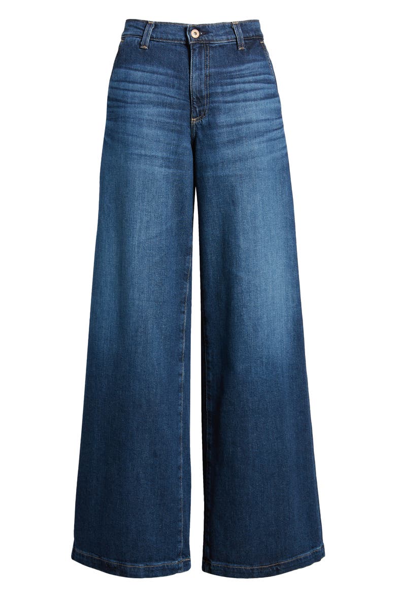 Stella Low Slung Palazzo Jeans, Alternate, color, PLUME