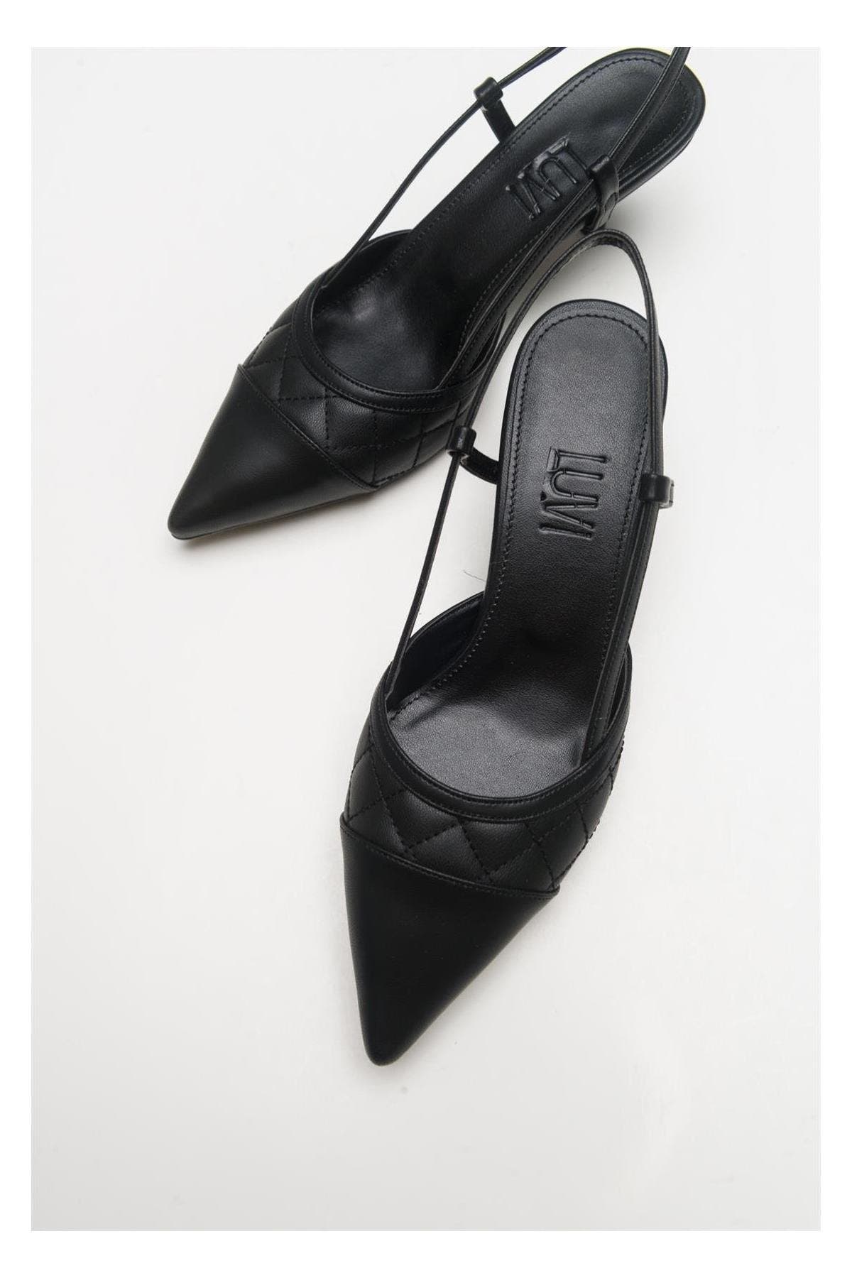 Prologue Shoes Goodge Slingback Pointed Toe Pump, Alternate, color, Black