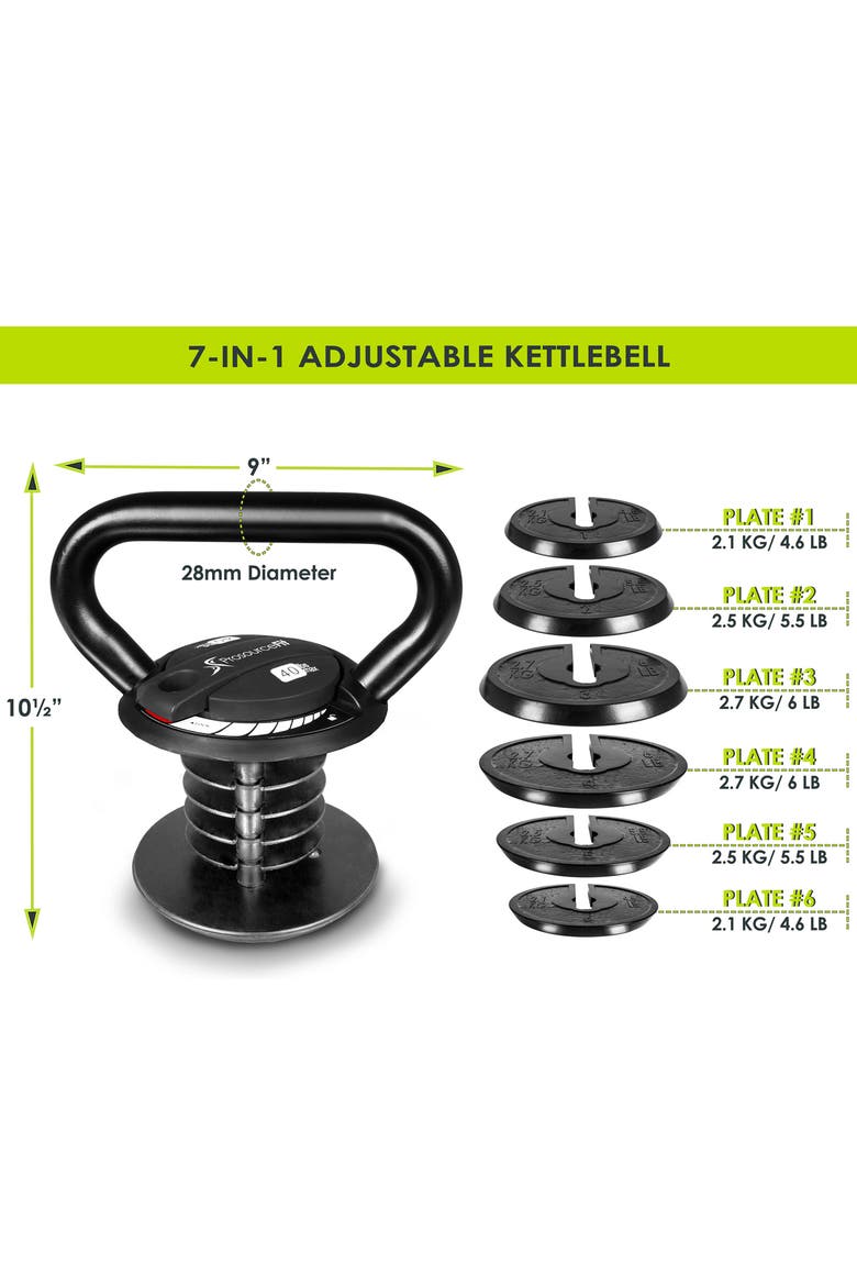 Adjustable Kettlebell, Alternate, color, 10-40 lbs