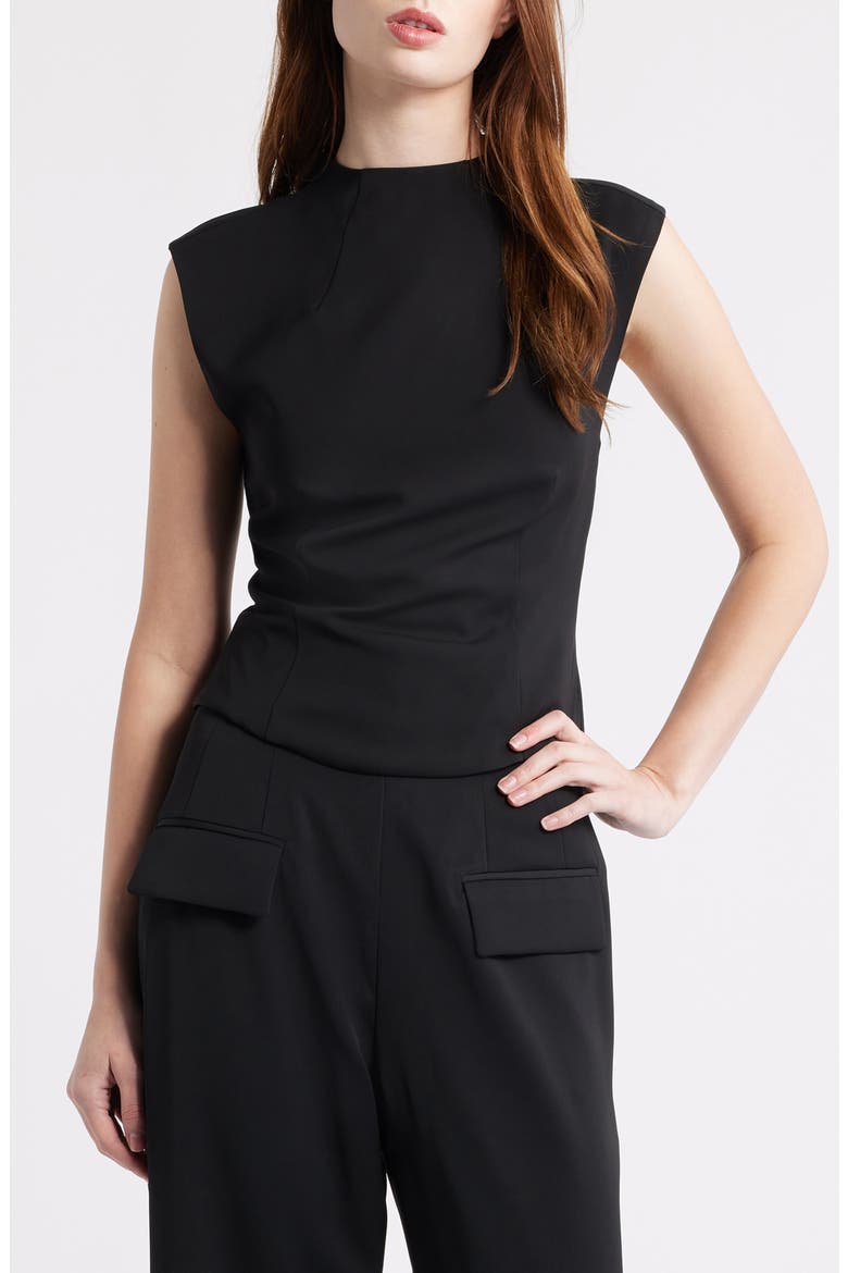The Ultimate Muse Cap Sleeve Top, Main, color, BLACK