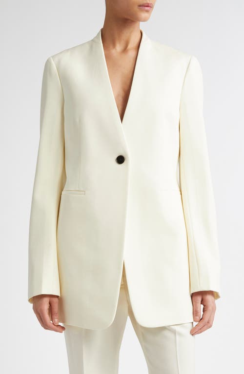 Jil Sander Tailored Blazer Front Pockets In Ecru