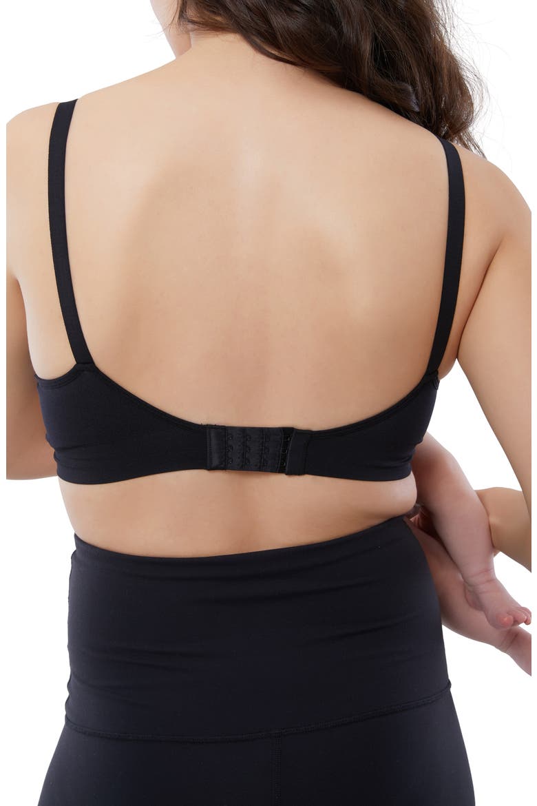 Set of 2 Nursing/Pumping Bras, Alternate, color, BLACK / MAUVE