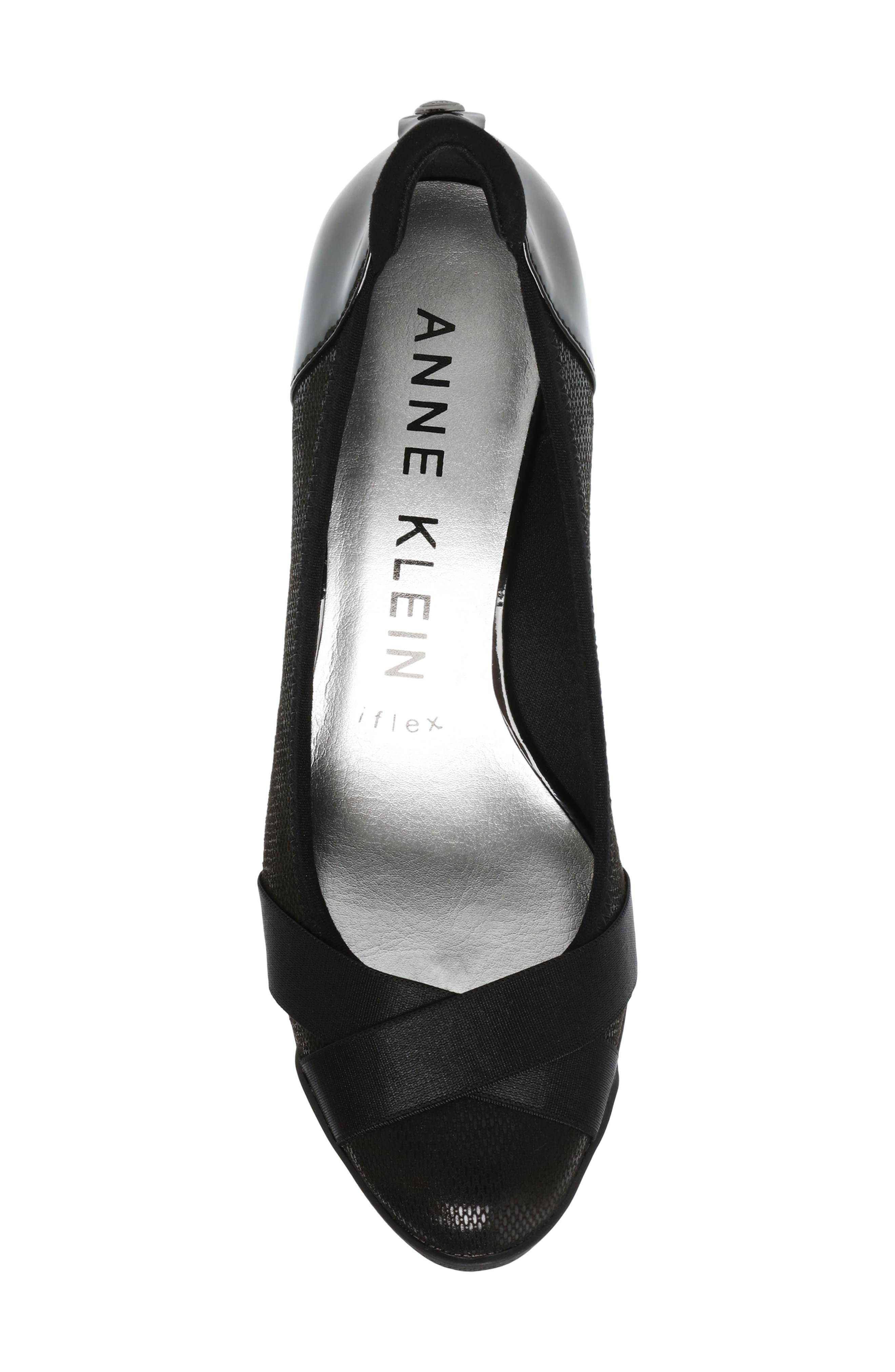 Anne Klein Timeout Wedge Pump, Alternate, color, Black Fabric