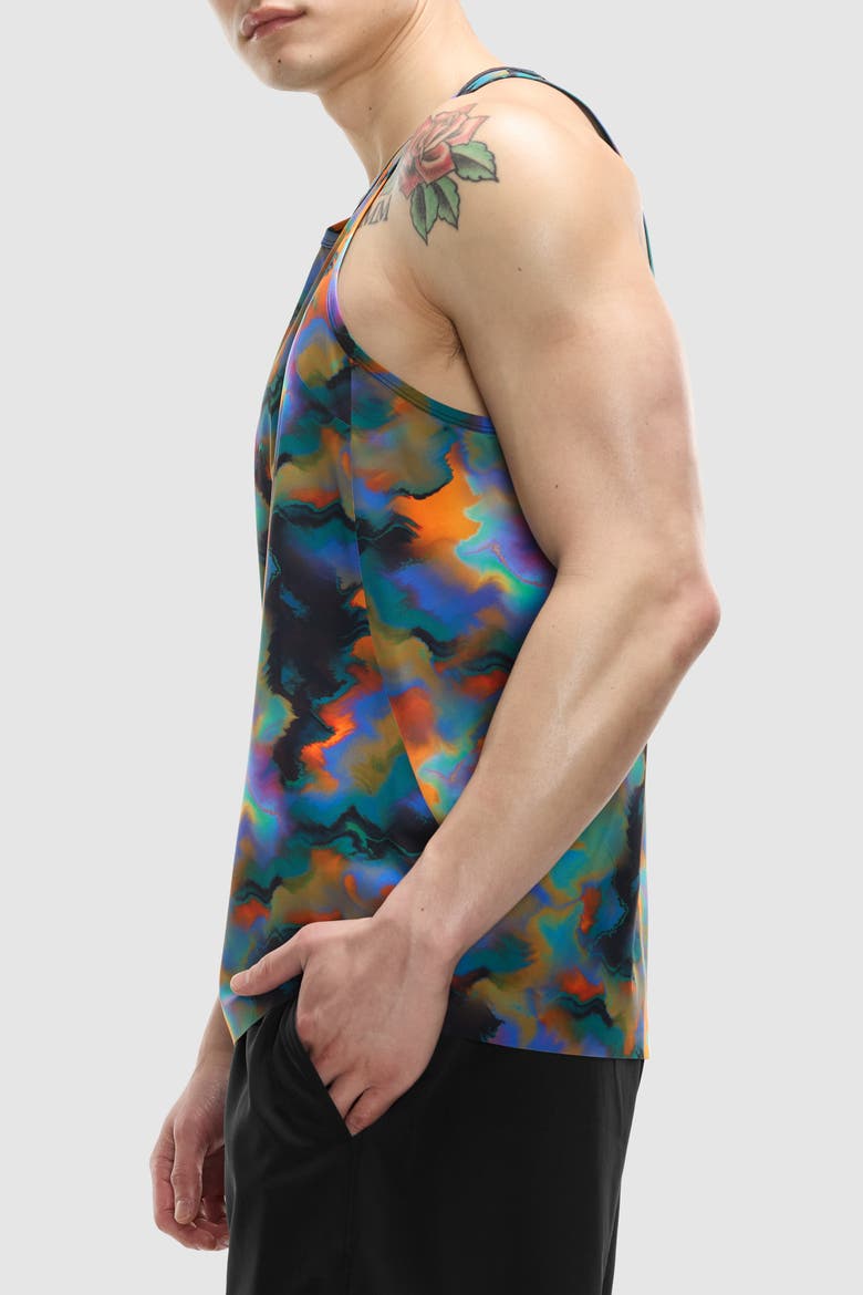 Run Interlock Stride Singlet, Alternate, color, Heatmap Print