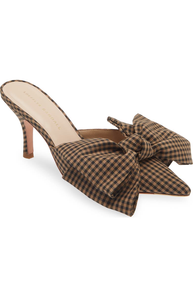 Loeffler Randall Margot Pointed Toe Mule, Main, color, Brown/ Black Check