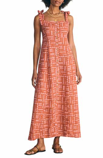 Faherty Anna Kahalekulu Kendall Linen Maxi Sundress
