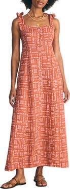 Faherty Anna Kahalekulu Kendall Linen Maxi Sundress