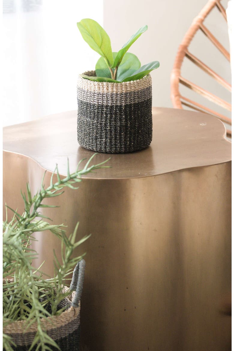 Cylinder Mini Tabletop Basket, Alternate, color, Black