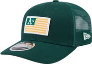 New Era Men's New Era Green Athletics Flag 9SEVENTY Stretch-Snap Hat
