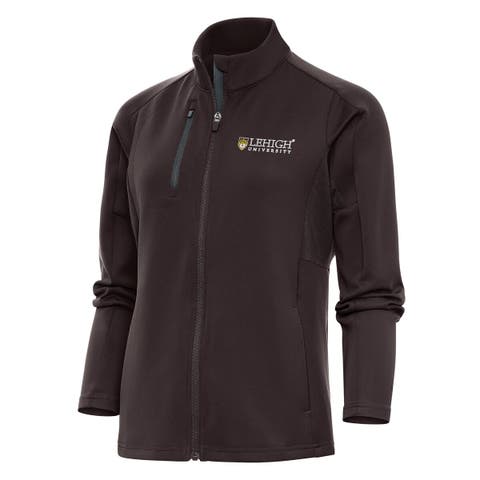 Women's Antigua Brown Lehigh Mountain Hawks Generation Full-Zip Jacket