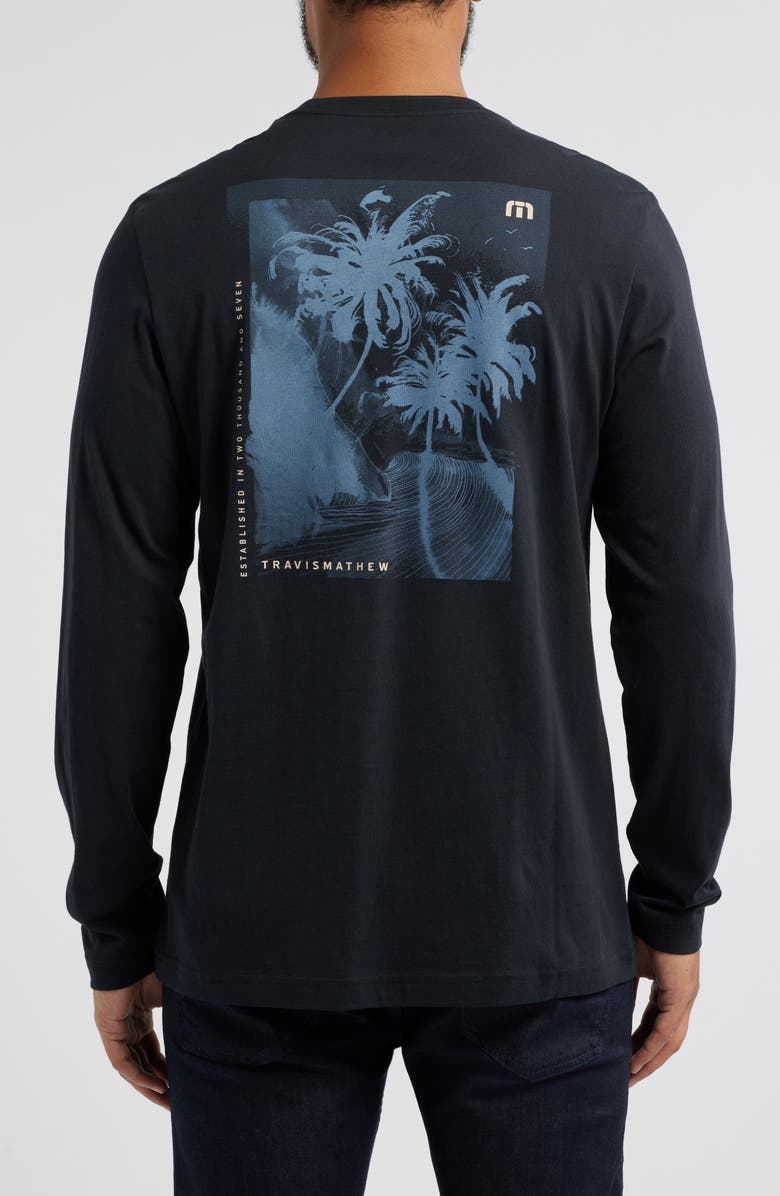 TravisMathew Laguna Shade Long Sleeve Graphic T-Shirt, Alternate, color, Black
