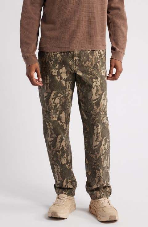 Camo Relaxed Fit Stretch Canvas Workwear Pants