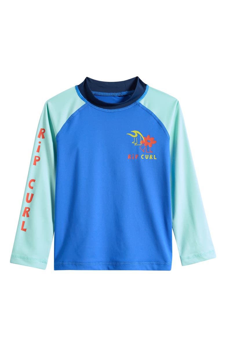 Rip Curl Kids' Surf Check UPF Long Sleeve Rashguard, Main, color, Blue Gum