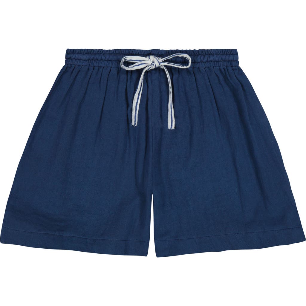 Mer St. Barth La Plage Boy's Drawstring Short Lapis Blue In Blue