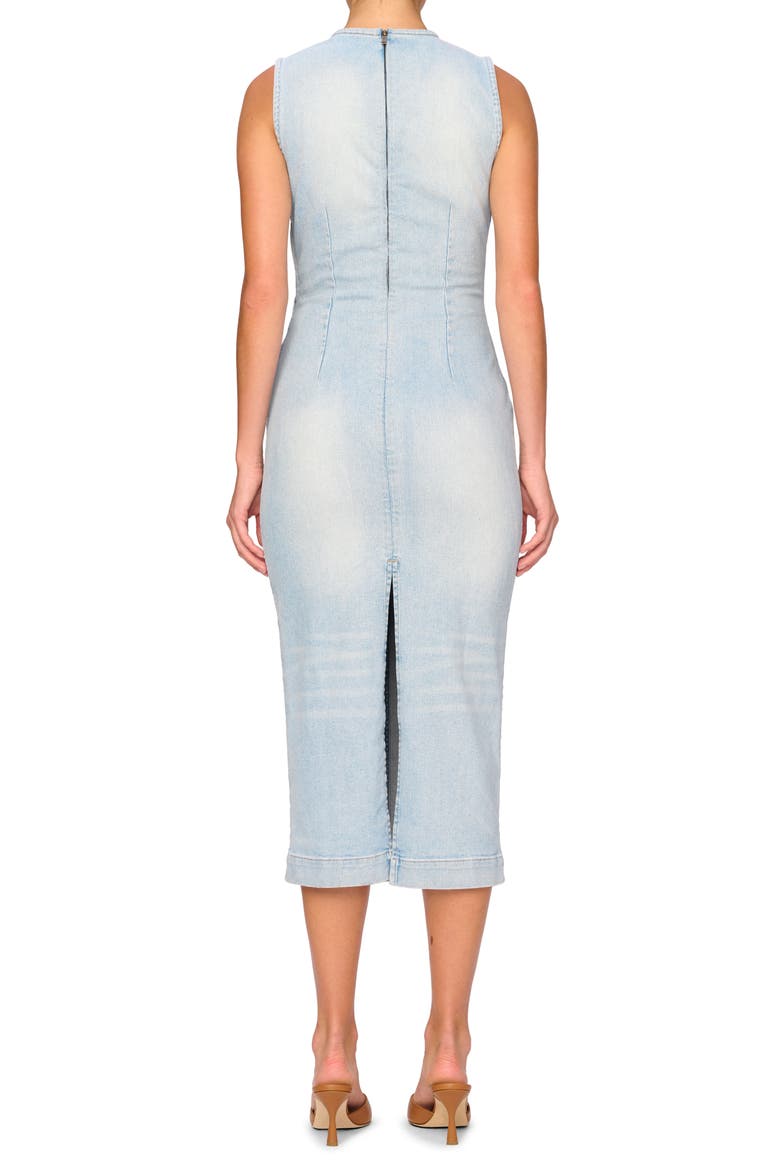 Esme Sleeveless Denim Midi Dress, Alternate, color, LT. FOUNTAIN