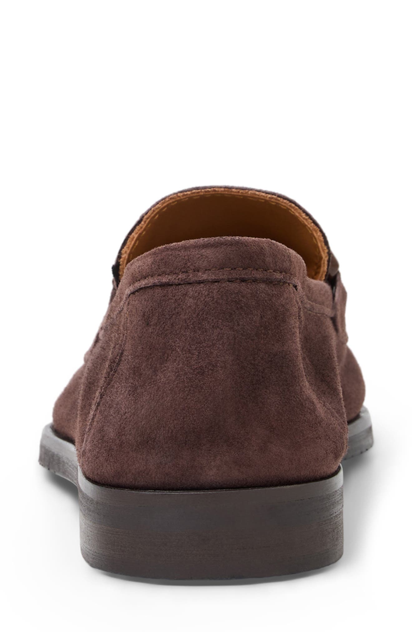 Lavena Bit Loafer, Alternate, color, DARK BROWN SUEDE