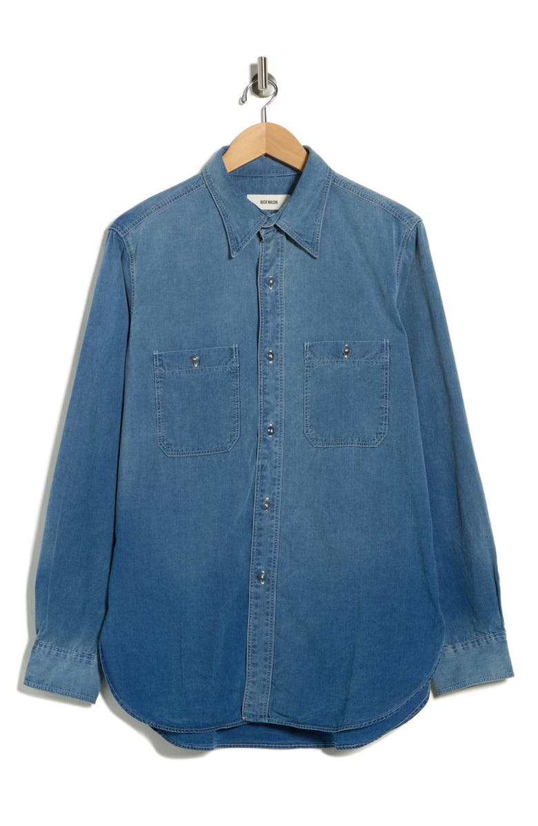 BUCK MASON Engine Room Denim Button-Up Shirt, Alternate, color, M047