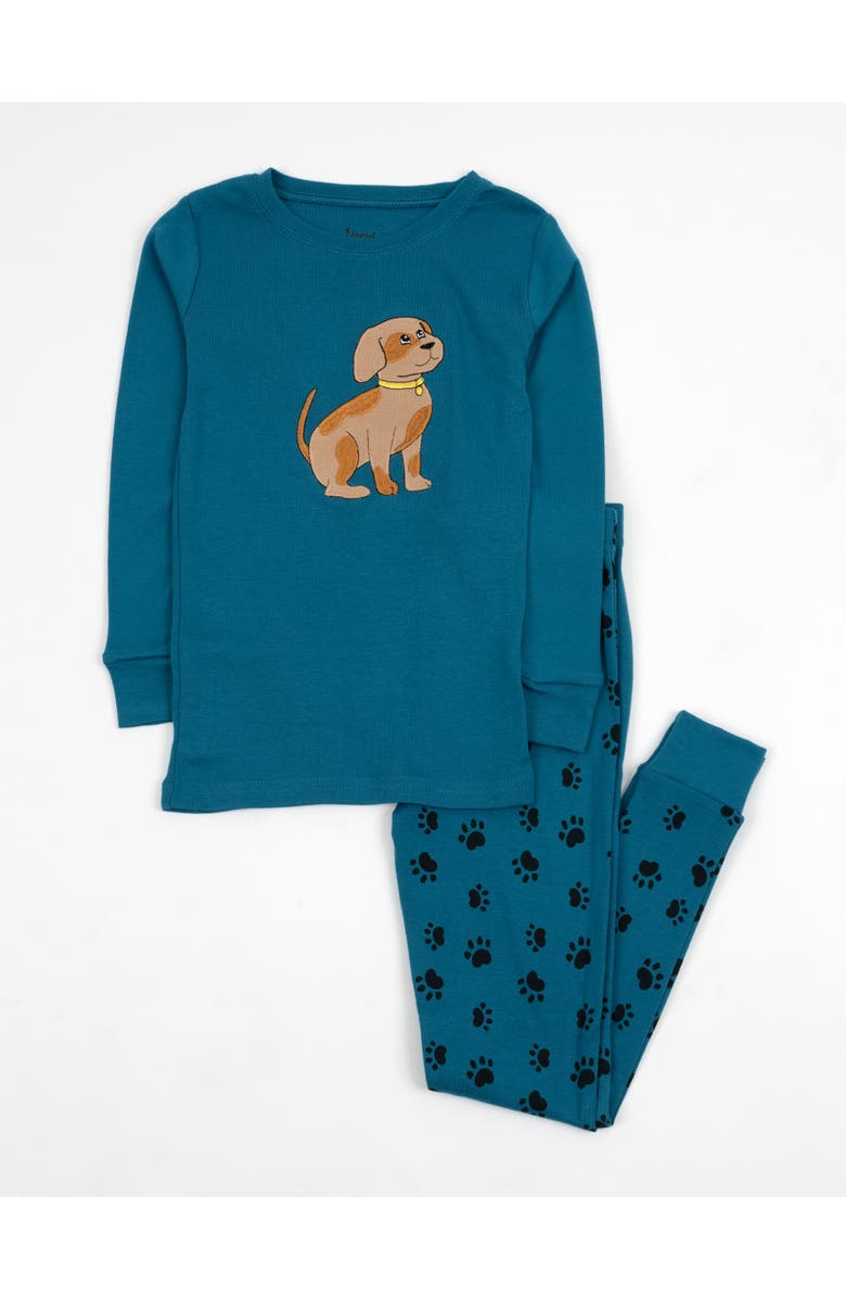 Leveret Kids Two-Piece Cotton Printed Matching Family Pajamas, Coordinated Prints, Main, color, Dog Paw