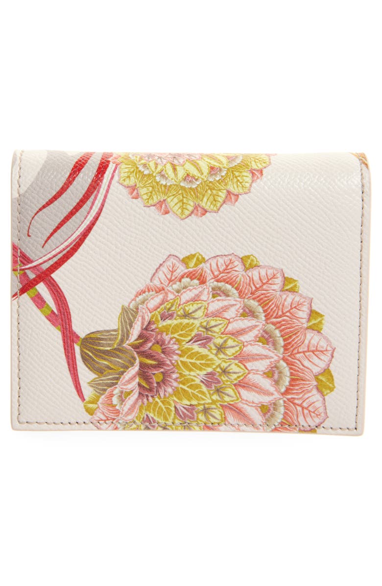 FERRAGAMO Gancini Fly Print Leather French Wallet, Alternate, color, 