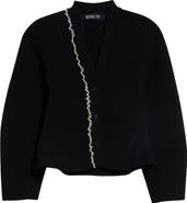 ASHLYN Henry Asymmetric Ruffle Cardigan