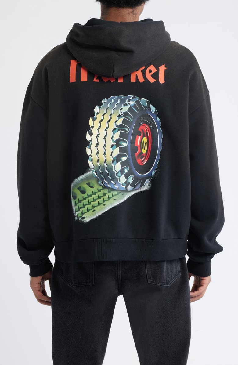 MARKET True Tread Graphic Hoodie, Alternate, color, Pirate Black