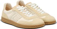 Balmain Swan trainers in suede, aged suede and canvas