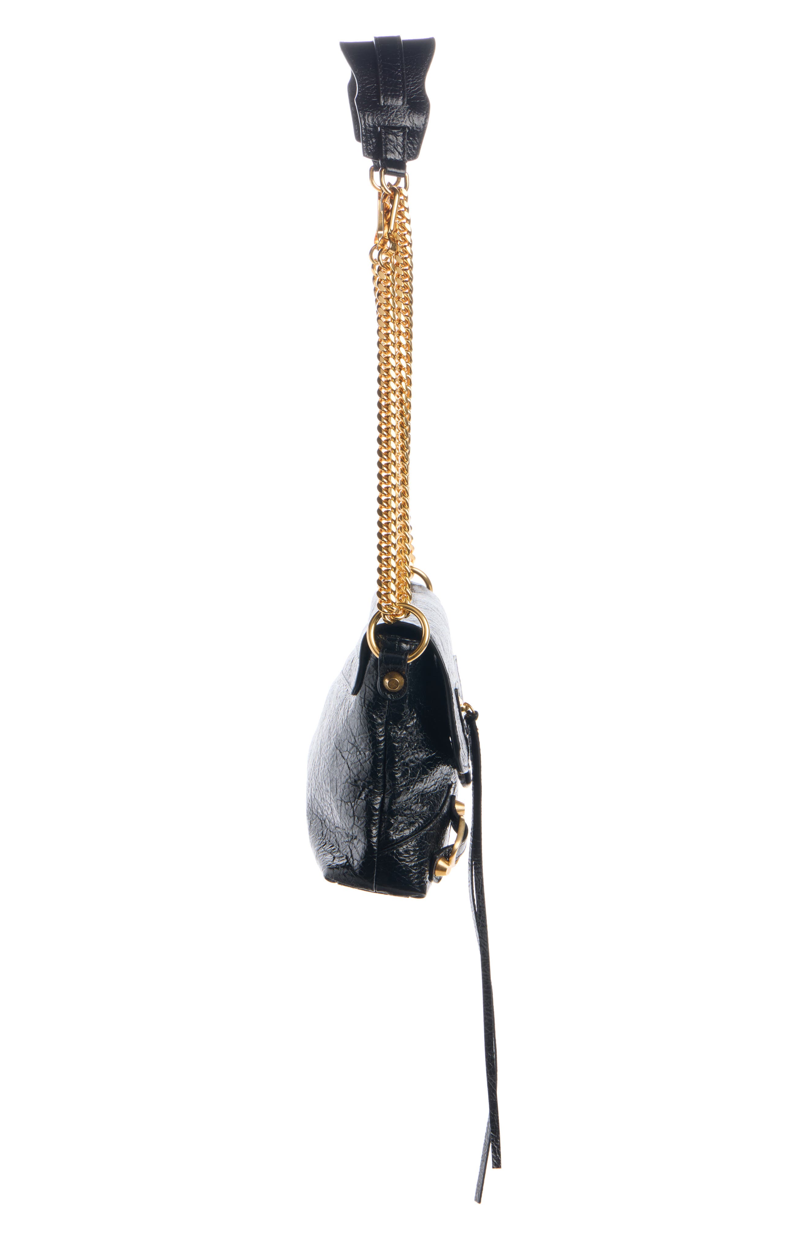 Le City Leather Shoulder Bag, Alternate, color, 1000 BLACK