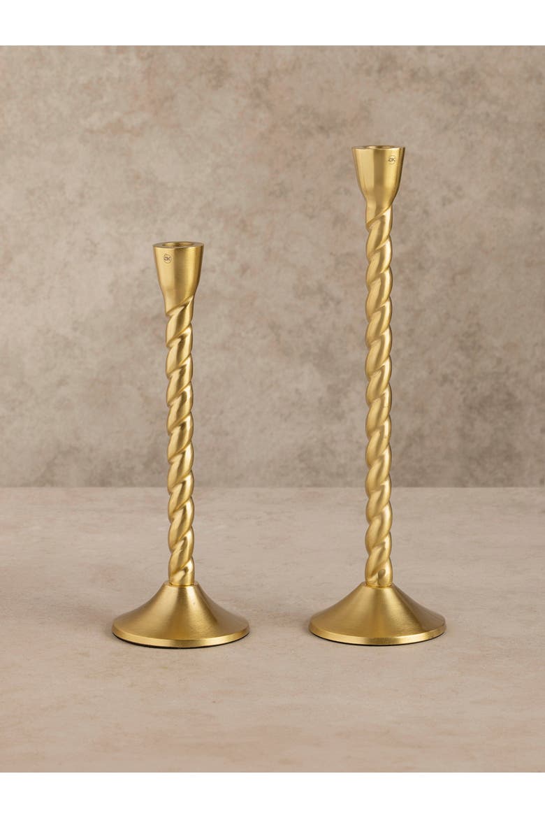 Twilight Candle Holders, Alternate, color, Gold