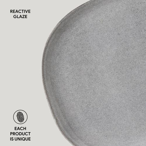 Porto Brasil Oval Dinner Plate Set Of 6 In Gray