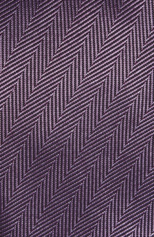 David Donahue Herringbone Silk Tie In Multi