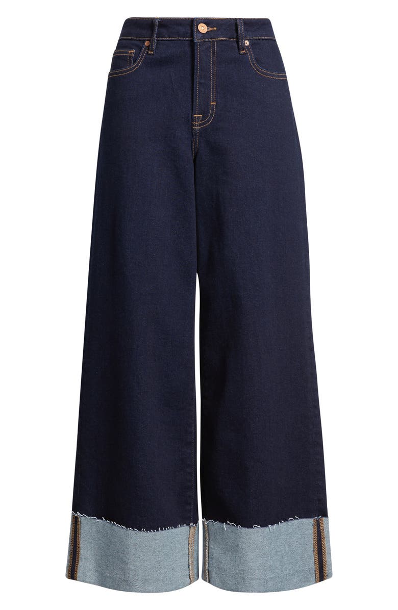 HIDDEN JEANS Cuffed High Waist Ankle Wide Leg Jeans, Alternate, color, Rinse