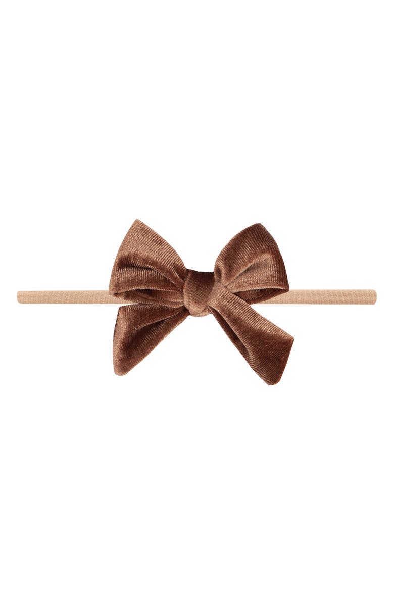 Baby Bling Velvet Bow Skinny Headband, Main, color, 