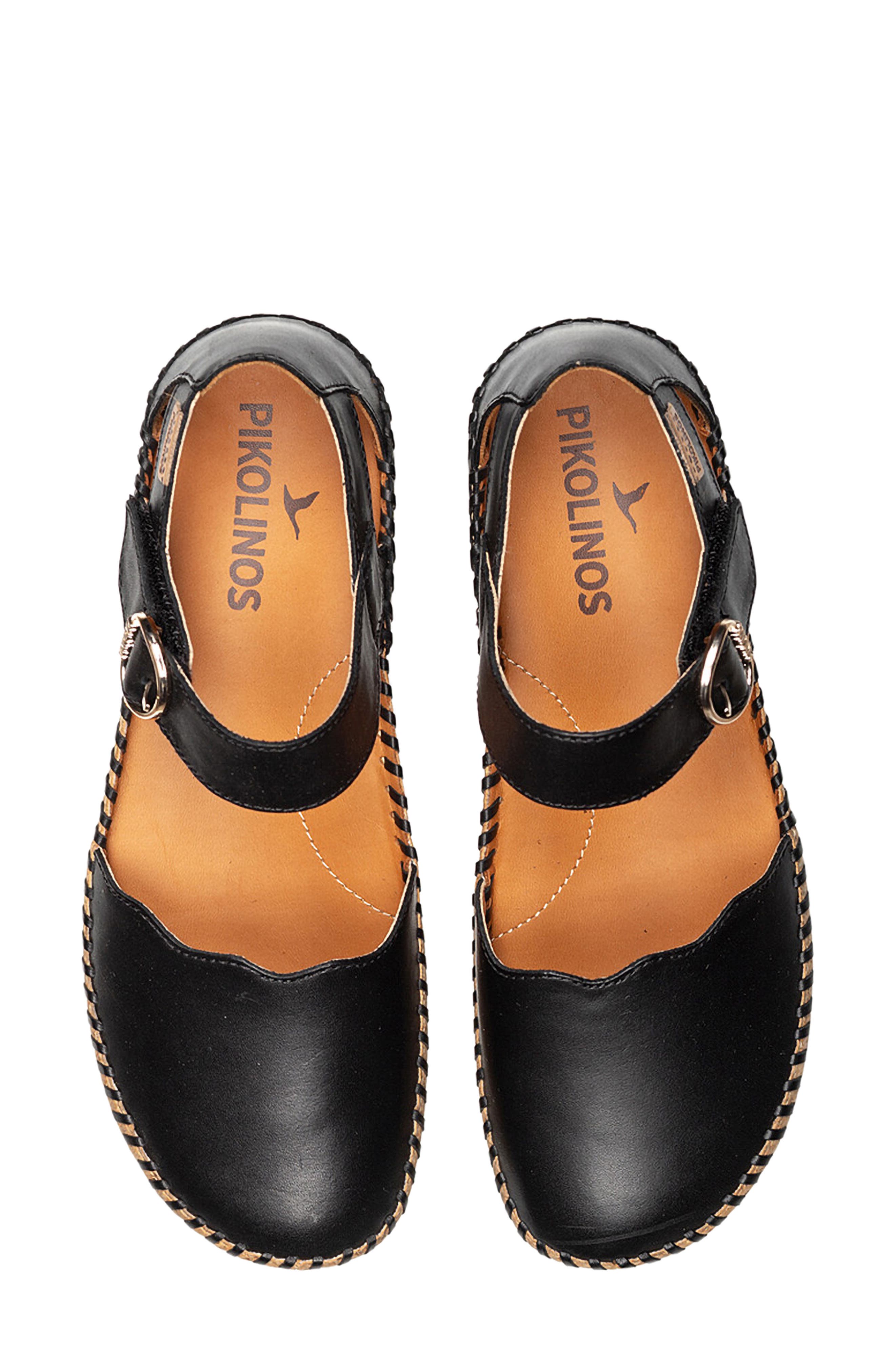 PIKOLINOS Marina Wedge Flat, Alternate, color, Black/ Black