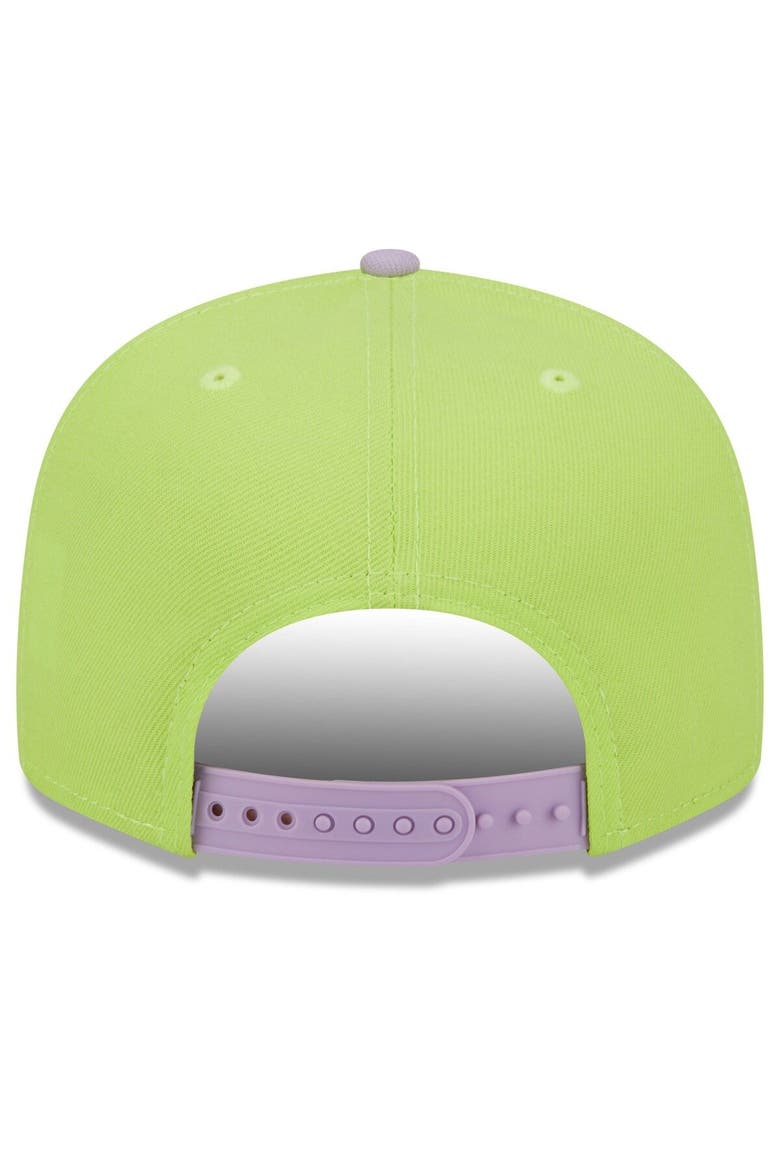 Men's New Era Neon Green/Purple Chicago White Sox Spring Basic Two-Tone 9FIFTY Snapback Hat, Alternate, color, Neon Green