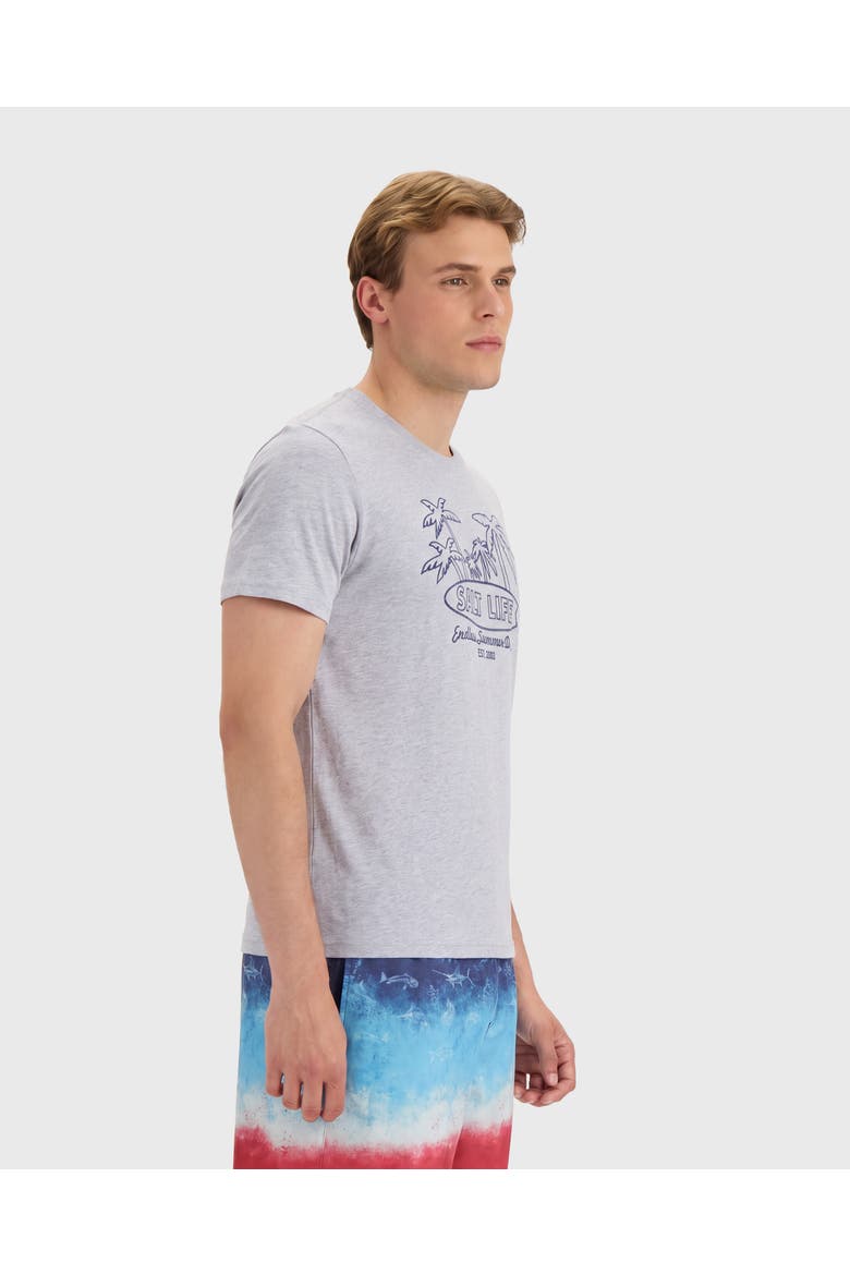 Laid Back Days Short Sleeve Tee, Alternate, color, ATHLETIC HEATHER