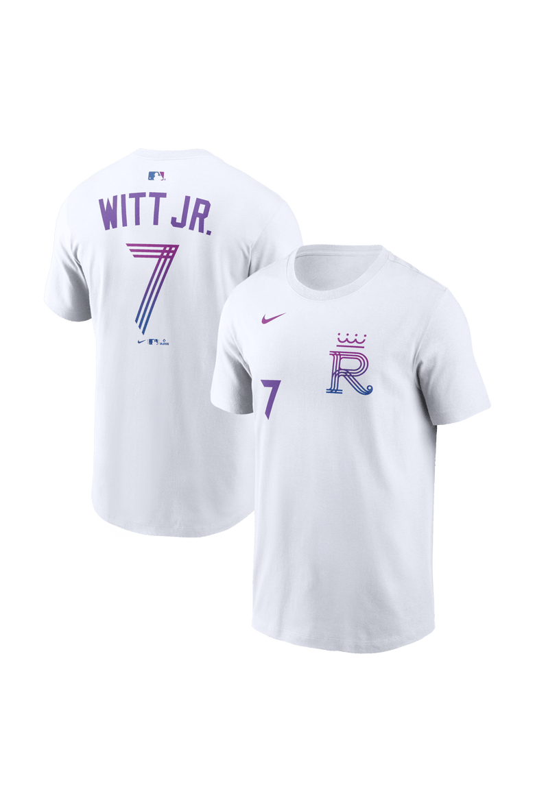 Men's Nike Bobby Witt Jr. White Kansas City Royals 2026 City Connect Name & Number T-Shirt, Main, color, White