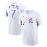 Nike Men's Nike Bobby Witt Jr. White Kansas City Royals 2026 City Connect Name & Number T-Shirt
