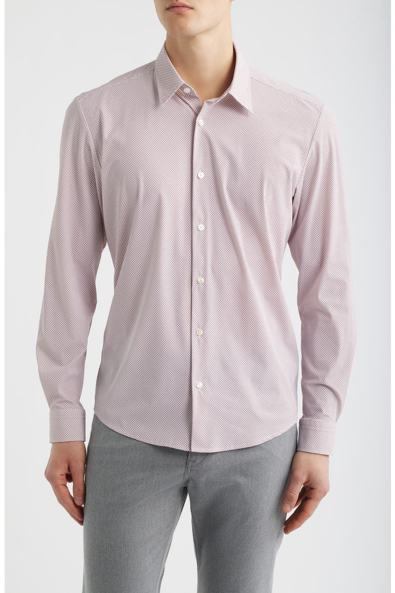 Liam Print Button Front Shirt, Main, color, LIGHT/ PASTEL PINK