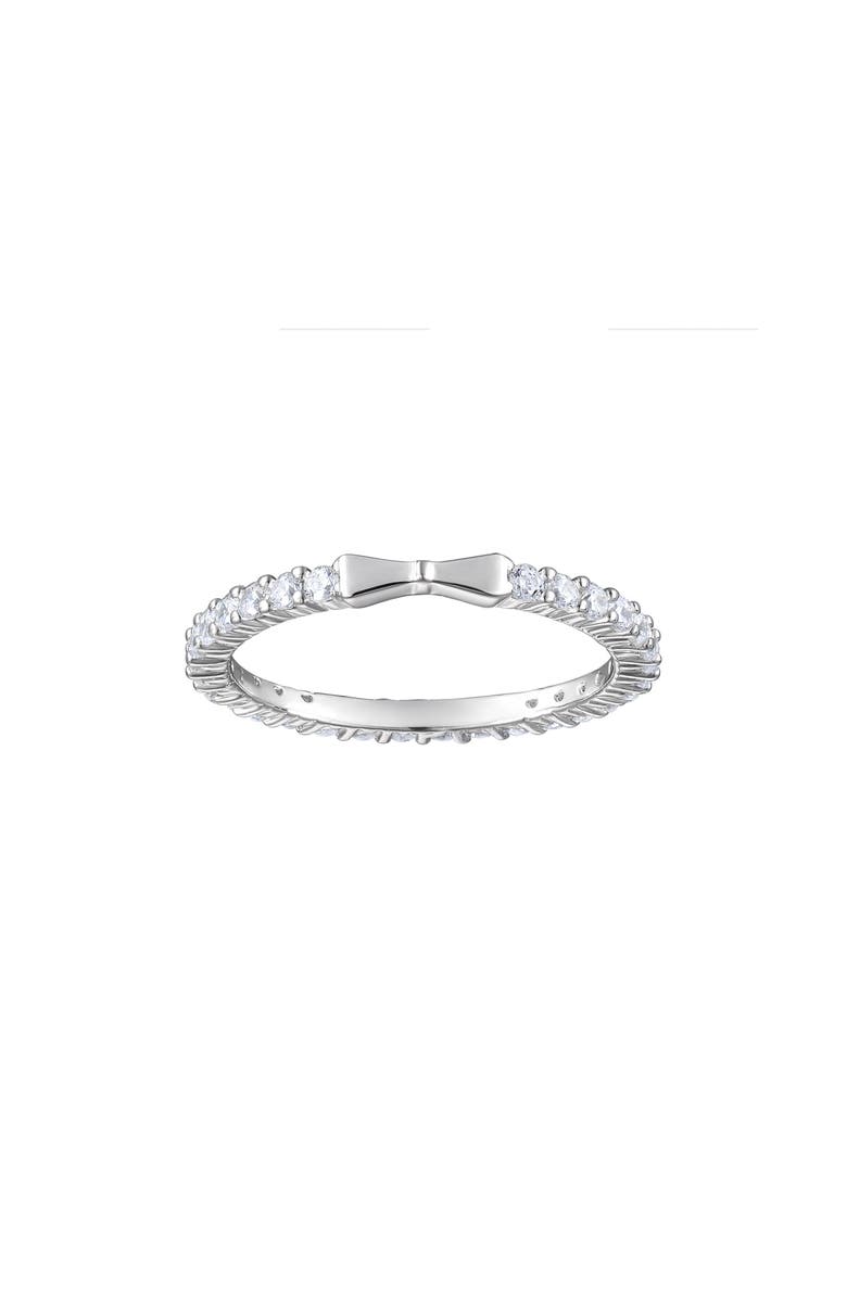 FZN Kids' Cubic Zirconia Pavé Bow Ring, Main, color, Silver