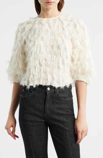 BOSS Baima Feather Jacquard Top