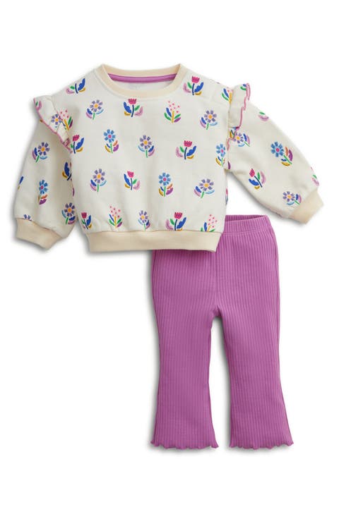 Kids' Floral Sweatshirt & Leggings Set