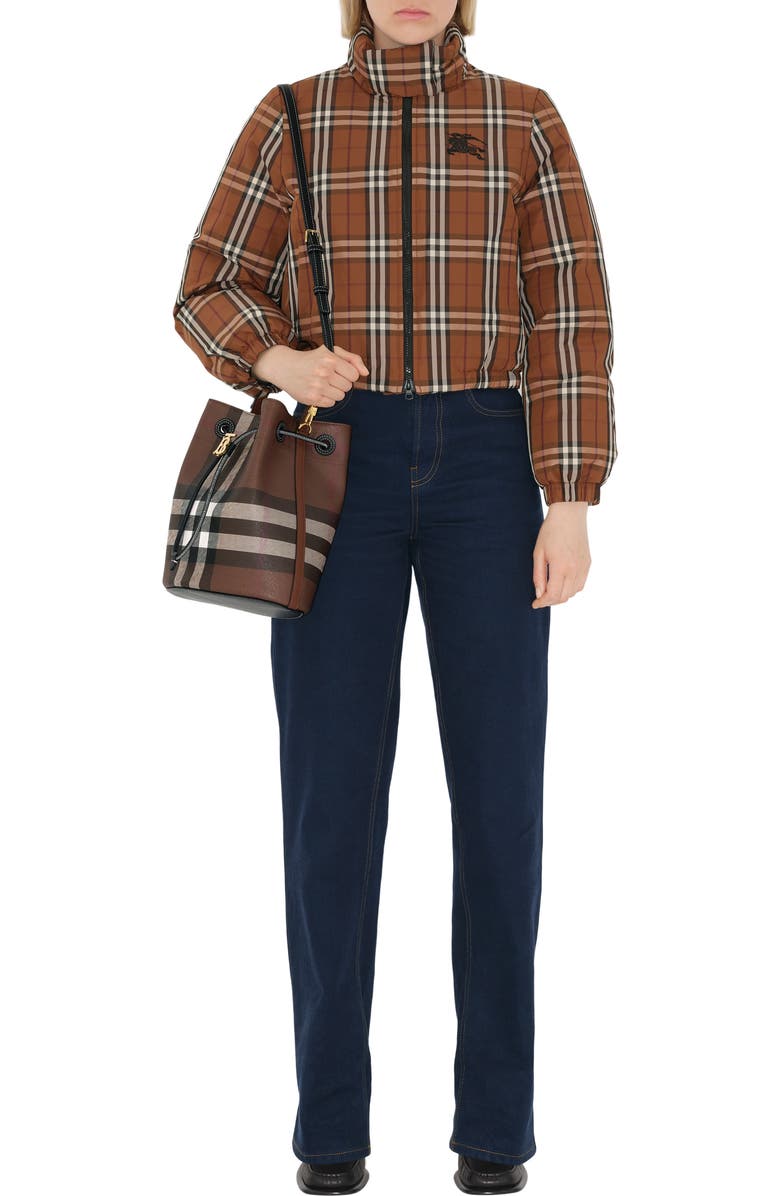 Burberry Small TB Bucket Bag, Alternate, color, Dark Birch Brown