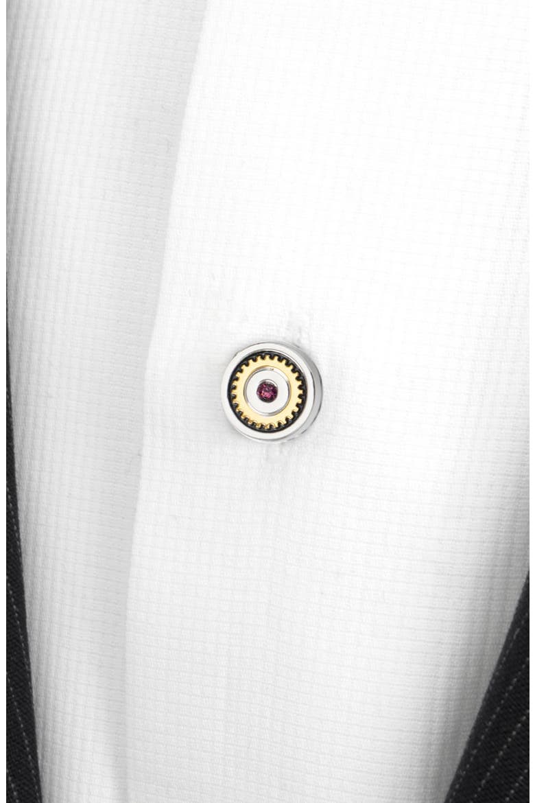 Gear Amethyst 5-Piece Shirt Stud Set, Alternate, color, SILVER