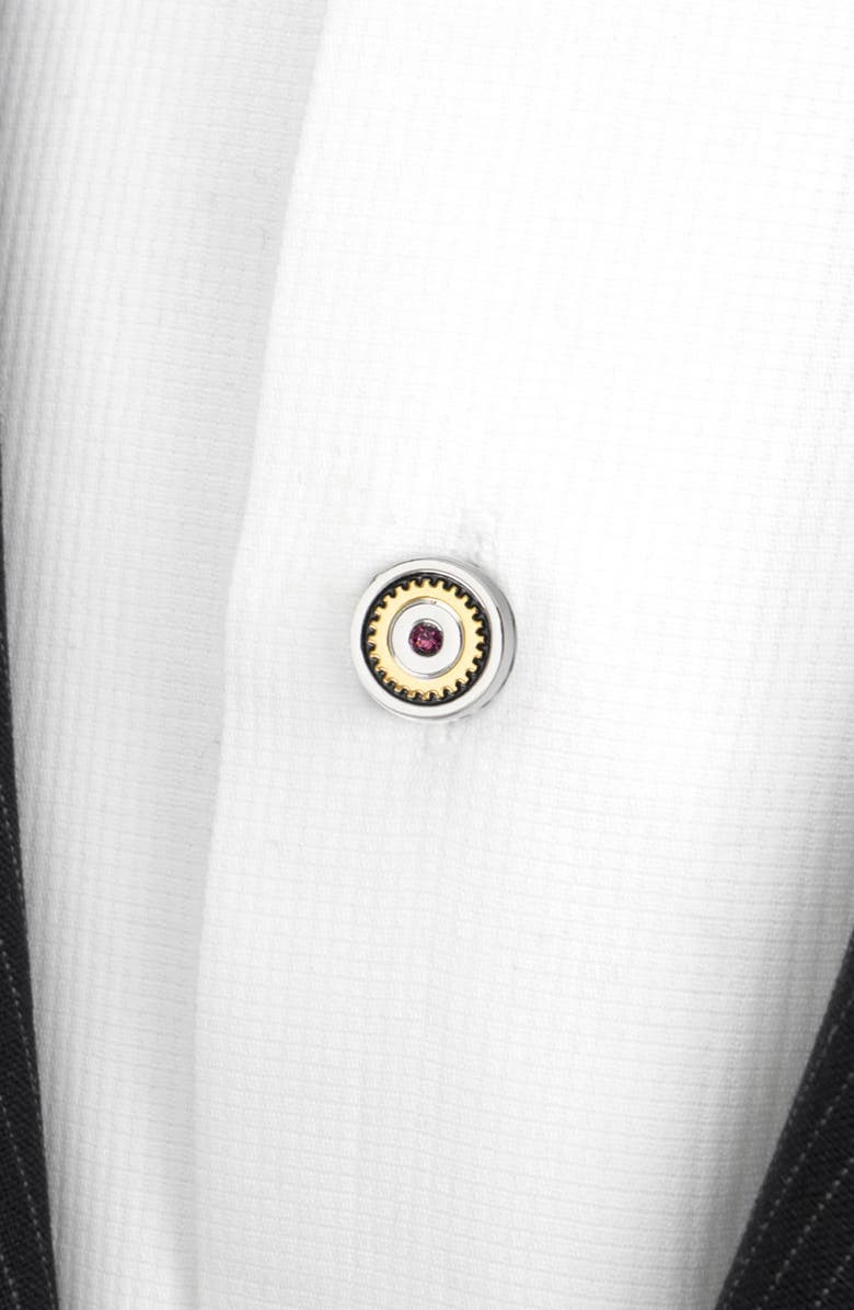 Cufflinks, Inc. Gear Amethyst 5-Piece Shirt Stud Set, Alternate, color, Silver