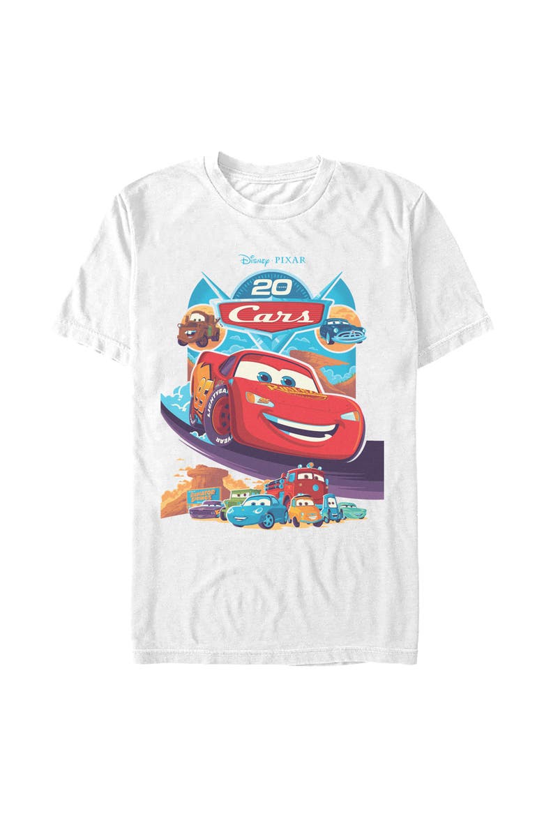 Men's Anniversary Poster Short Sleeve T-Shirt, Main, color, White
