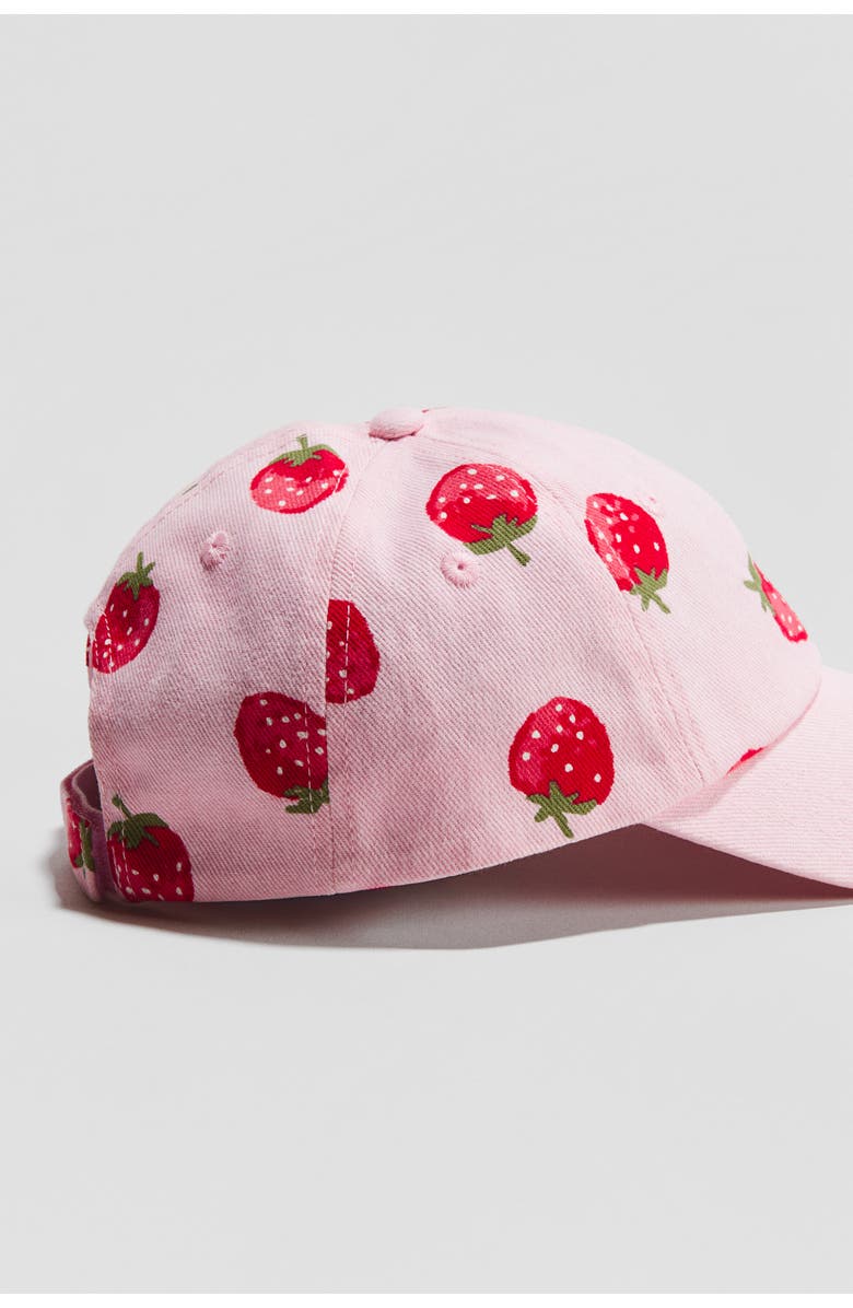 H&M Cotton Twill Cap, Alternate, color, Light Pink/Strawberries