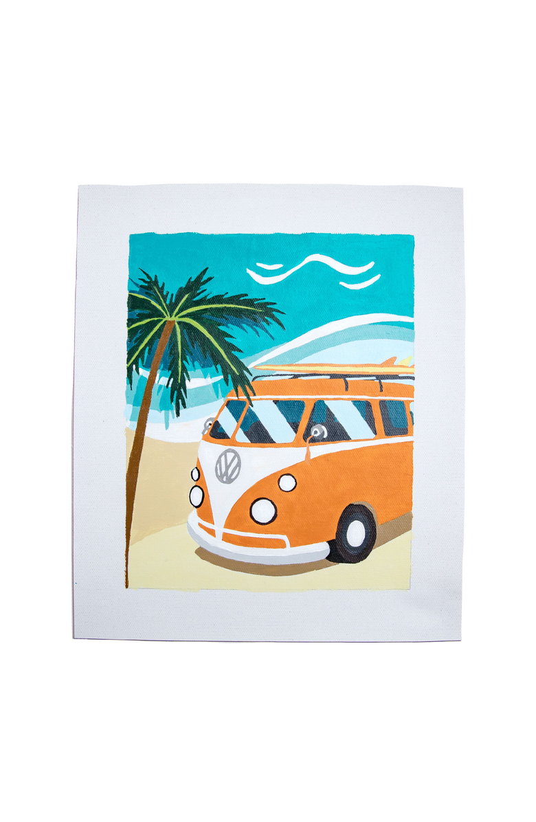 Pink Picasso Kits West Coast Best Coast Paint-by-Numbers Kit, Main, color, Orange / Teal