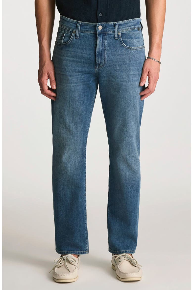 Matt Relaxed Straight Leg Jeans, Main, color, MID INDIGO BRUSHED W