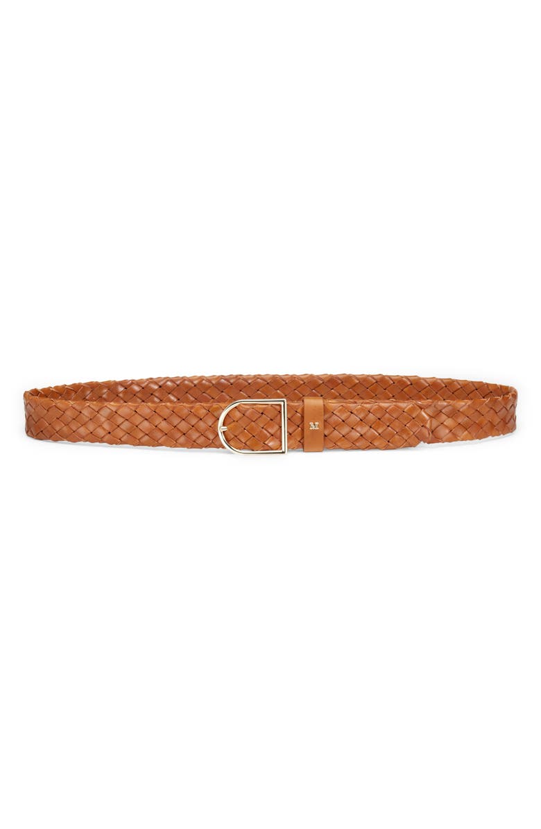 Max Mara Ottobre Braided Leather Belt, Main, color,